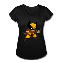 Character #30 Women's Tri-Blend V-Neck T-Shirt - black