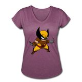 Character #30 Women's Tri-Blend V-Neck T-Shirt - heather plum