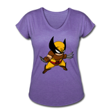 Character #30 Women's Tri-Blend V-Neck T-Shirt - purple heather