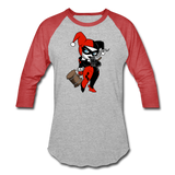 Character #29 Baseball T-Shirt - heather gray/red