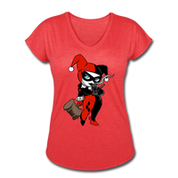 Character #29 Women's Tri-Blend V-Neck T-Shirt - heather red