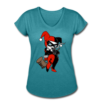 Character #29 Women's Tri-Blend V-Neck T-Shirt - heather turquoise