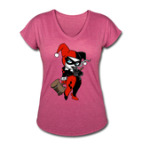 Character #29 Women's Tri-Blend V-Neck T-Shirt - heather raspberry