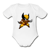 Character #30 Organic Short Sleeve Baby Bodysuit - white