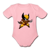 Character #30 Organic Short Sleeve Baby Bodysuit - light pink