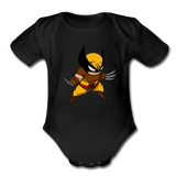 Character #30 Organic Short Sleeve Baby Bodysuit - black