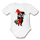 Character #29 Organic Short Sleeve Baby Bodysuit - white