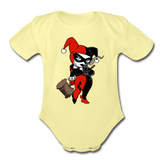 Character #29 Organic Short Sleeve Baby Bodysuit - washed yellow