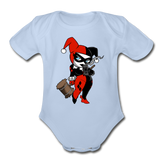 Character #29 Organic Short Sleeve Baby Bodysuit - sky