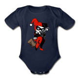 Character #29 Organic Short Sleeve Baby Bodysuit - dark navy
