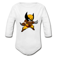 Character #30 Organic Long Sleeve Baby Bodysuit - white