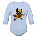 Character #30 Organic Long Sleeve Baby Bodysuit - sky