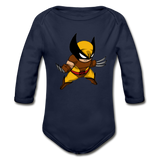 Character #30 Organic Long Sleeve Baby Bodysuit - dark navy