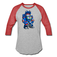 Character #31 Baseball T-Shirt - heather gray/red