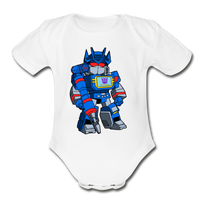 Character #31 Organic Short Sleeve Baby Bodysuit - white