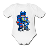 Character #31 Organic Short Sleeve Baby Bodysuit - white