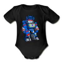 Character #31 Organic Short Sleeve Baby Bodysuit - black