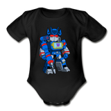 Character #31 Organic Short Sleeve Baby Bodysuit - black