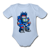 Character #31 Organic Short Sleeve Baby Bodysuit - sky