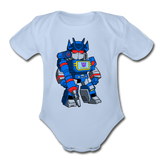 Character #31 Organic Short Sleeve Baby Bodysuit - sky