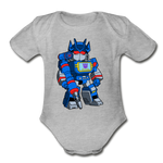 Character #31 Organic Short Sleeve Baby Bodysuit - heather gray