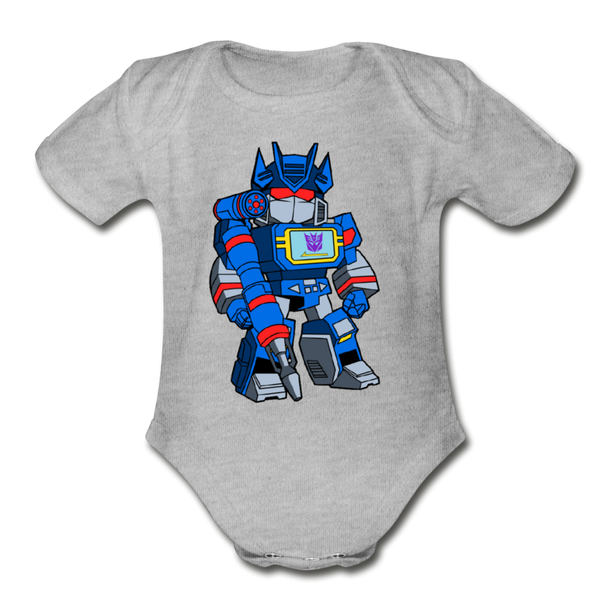 Character #31 Organic Short Sleeve Baby Bodysuit - heather gray