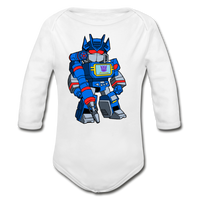 Character #31 Organic Long Sleeve Baby Bodysuit - white