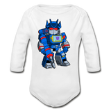 Character #31 Organic Long Sleeve Baby Bodysuit - white