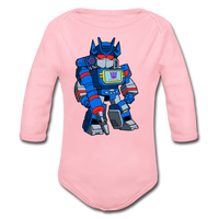 Character #31 Organic Long Sleeve Baby Bodysuit - light pink