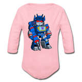 Character #31 Organic Long Sleeve Baby Bodysuit - light pink