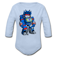 Character #31 Organic Long Sleeve Baby Bodysuit - sky