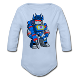Character #31 Organic Long Sleeve Baby Bodysuit - sky