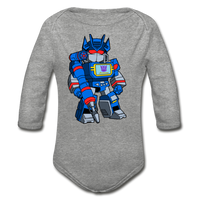 Character #31 Organic Long Sleeve Baby Bodysuit - heather gray