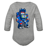 Character #31 Organic Long Sleeve Baby Bodysuit - heather gray