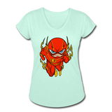 Character #32 Women's Tri-Blend V-Neck T-Shirt - mint