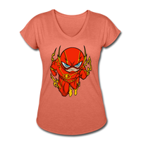 Character #32 Women's Tri-Blend V-Neck T-Shirt - heather bronze