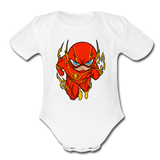 Character #32 Organic Short Sleeve Baby Bodysuit - white
