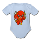 Character #32 Organic Short Sleeve Baby Bodysuit - sky