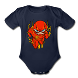 Character #32 Organic Short Sleeve Baby Bodysuit - dark navy