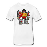 Character #33 Fitted Cotton/Poly T-Shirt by Next Level - white