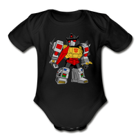 Character #33 Organic Short Sleeve Baby Bodysuit - black