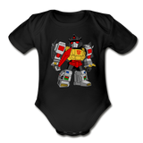 Character #33 Organic Short Sleeve Baby Bodysuit - black