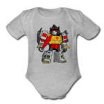 Character #33 Organic Short Sleeve Baby Bodysuit - heather gray