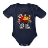 Character #33 Organic Short Sleeve Baby Bodysuit - dark navy