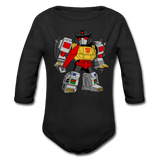 Character #33 Organic Long Sleeve Baby Bodysuit - black