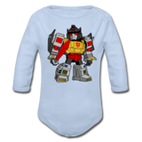Character #33 Organic Long Sleeve Baby Bodysuit - sky