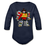 Character #33 Organic Long Sleeve Baby Bodysuit - dark navy
