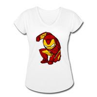 Character #34 Women's Tri-Blend V-Neck T-Shirt - white