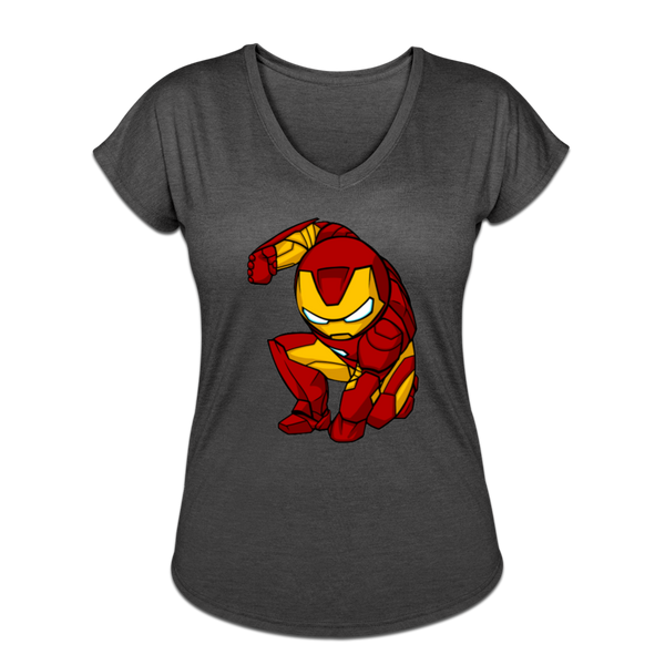 Character #34 Women's Tri-Blend V-Neck T-Shirt - deep heather