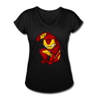 Character #34 Women's Tri-Blend V-Neck T-Shirt - black